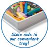 image:imagehand2mind Wooden Cuisenaire Rods with Trays Math Manipulatives Montessori Math Rods Math Counters Math Blocks Counting Blocks Montessori Math Fraction Bars Number Rods Set of 6Wood