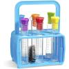 image:imagehand2mind Starter Science Lab  Flat Bottom Test Tubes with Lids Six Tube Rack for Kids Experiments