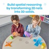 image:imagehand2mind Folding Geometric Shapes Advanced Set 3D Geometric Shapes for Classroom Geometry Manipulatives Math Supplies Montessori Math Materials Teacher Must Haves Home School Supplies